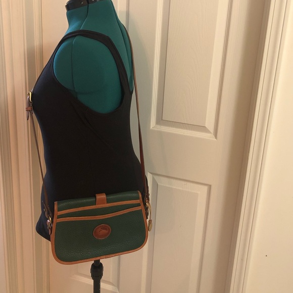Vintage Dooney and Bourke Over Under Bag, Green - Picture 3 of 12